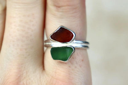UK Size O/P Welsh Sea Glass Ring