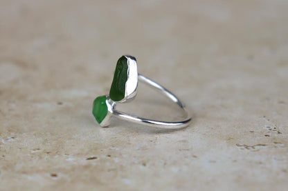UK Size L/M Welsh Sea Glass Ring