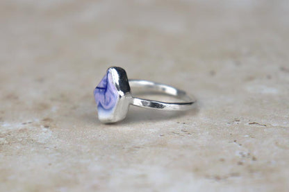 UK Size Q Welsh Sea Pottery Ring