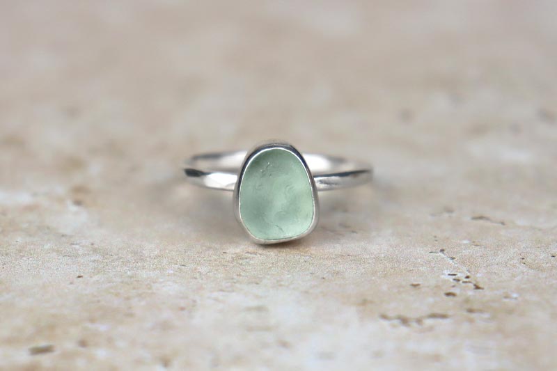 UK Size V Welsh Sea Glass Ring