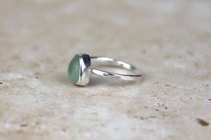 UK Size V Welsh Sea Glass Ring