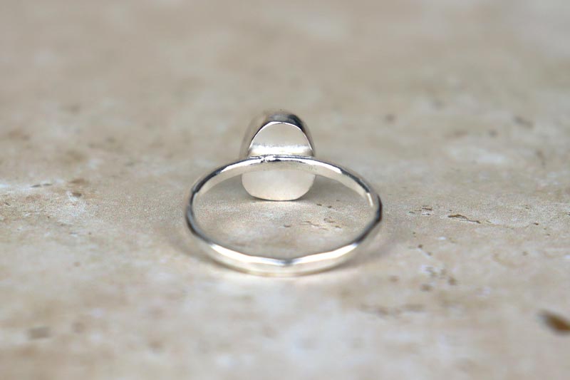 UK Size V Welsh Sea Glass Ring