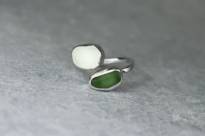 UK Size N Welsh Sea Glass Ring