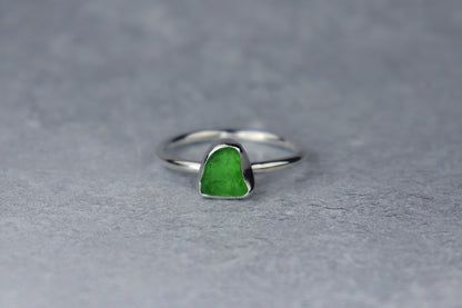 UK Size S Welsh Sea Glass Ring