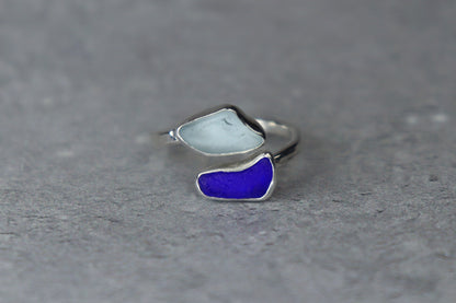 UK Size N Welsh Sea Glass Ring