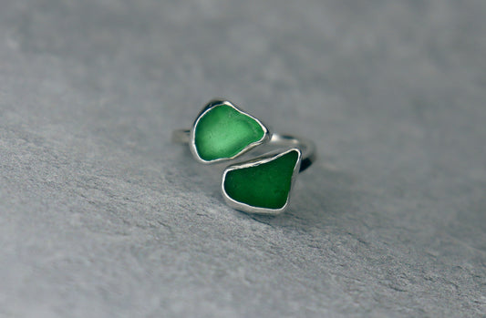 UK Size K Welsh Sea Glass Ring