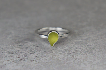 UK Size O Welsh Sea Glass Ring