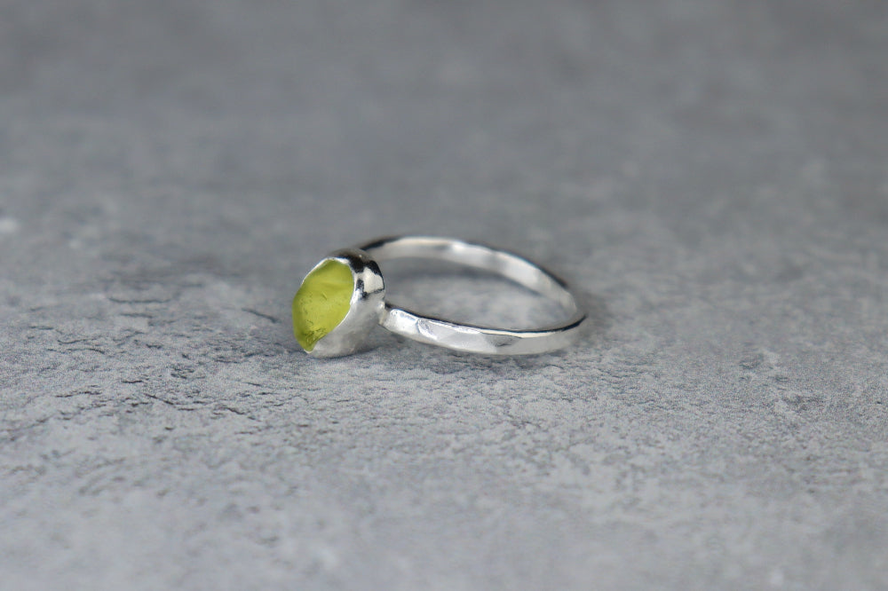 UK Size O Welsh Sea Glass Ring