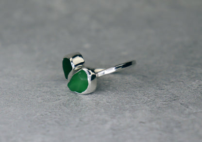 UK Size K Welsh Sea Glass Ring