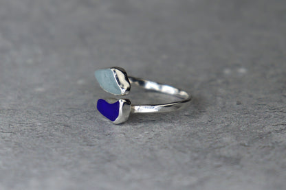 UK Size N Welsh Sea Glass Ring