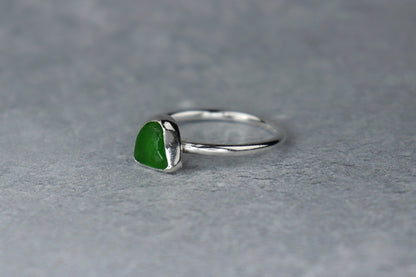UK Size S Welsh Sea Glass Ring