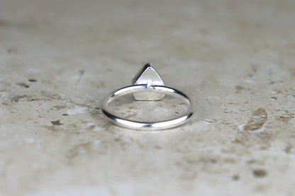 UK Size L Welsh Sea Glass Ring