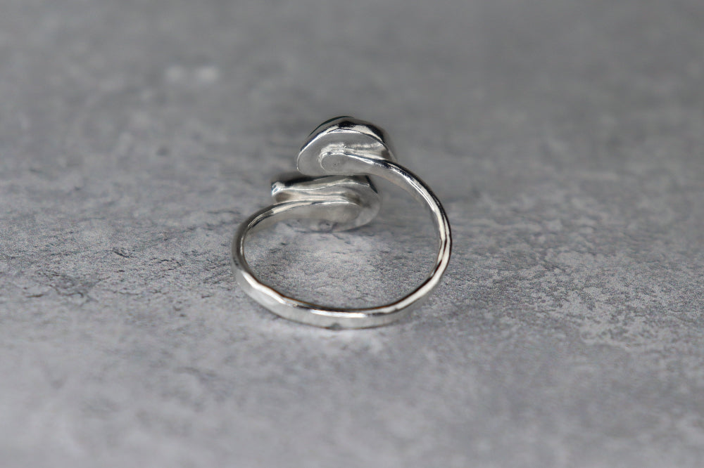 UK Size P/Q Welsh Sea Glass Ring