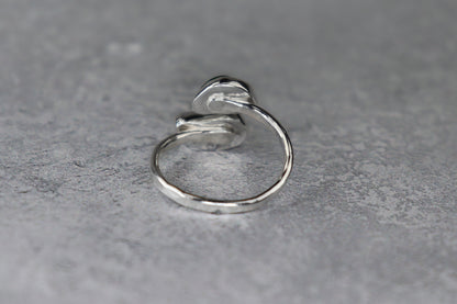 UK Size P/Q Welsh Sea Glass Ring