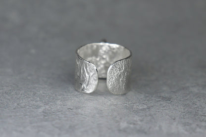 UK Size T Reticulated Welsh Sea Glass Ring