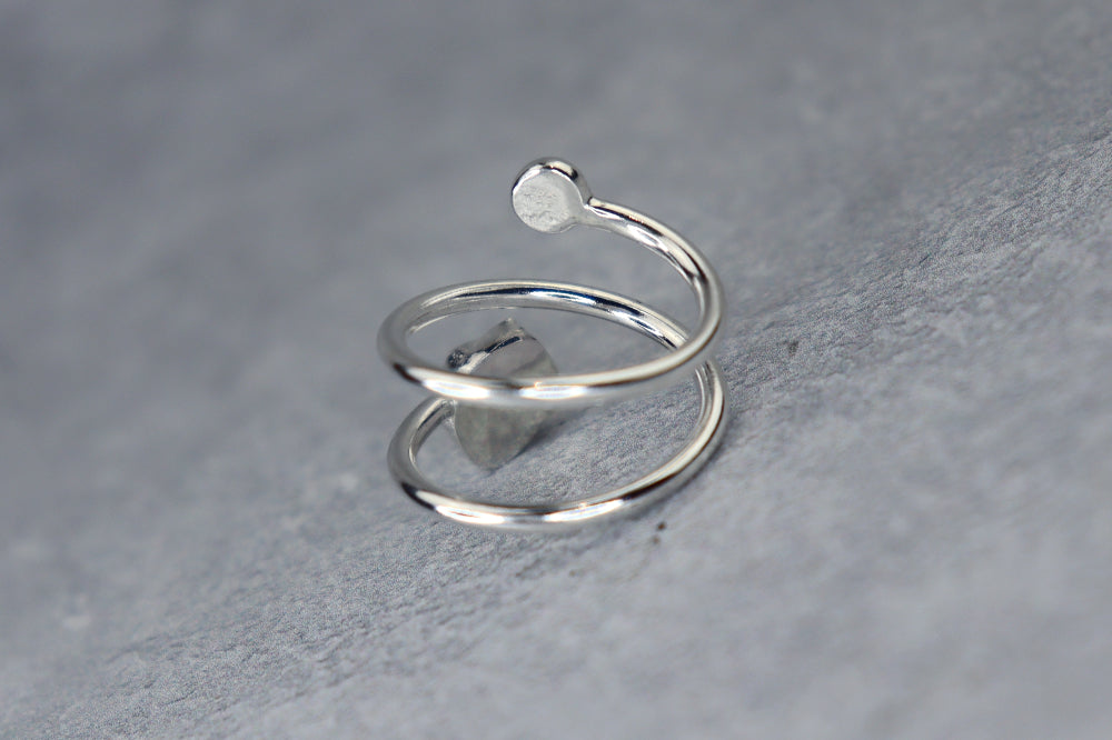 UK Size K/L Welsh Sea Glass Ring