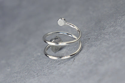 UK Size K/L Welsh Sea Glass Ring
