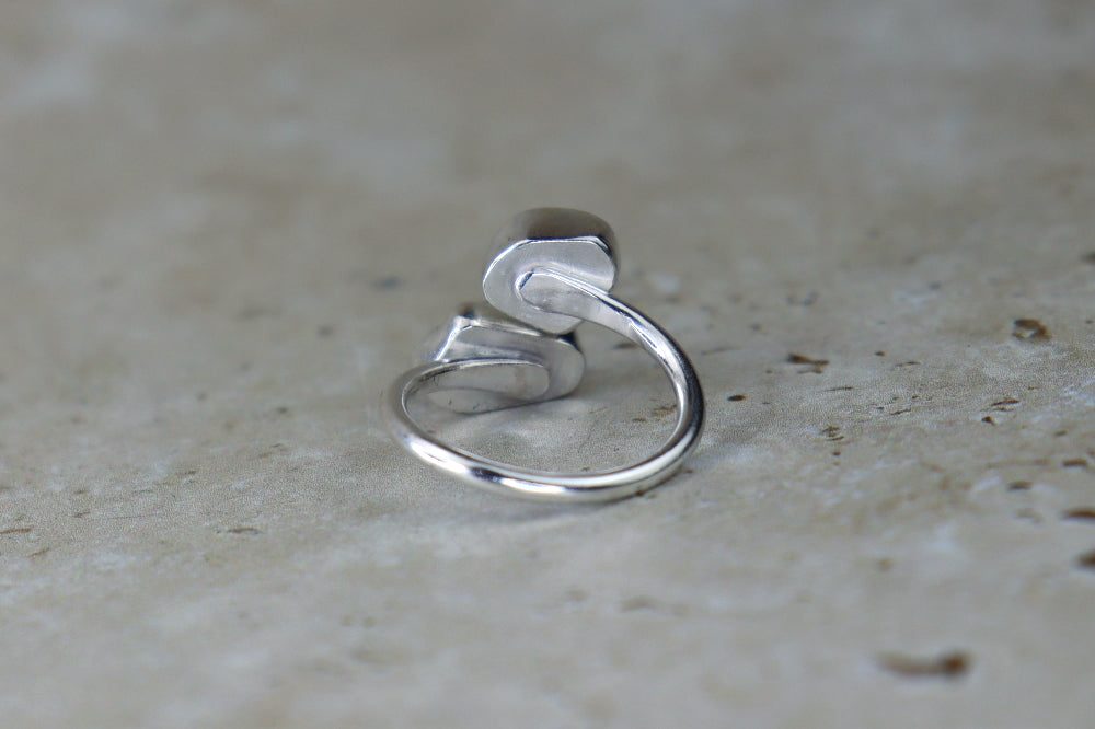 UK Size L Welsh Sea Glass Ring