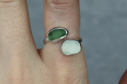 UK Size N Welsh Sea Glass Ring