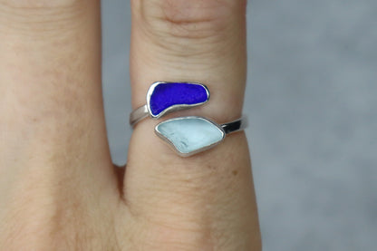 UK Size N Welsh Sea Glass Ring
