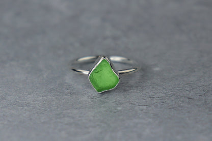 UK Size Q Welsh Sea Glass Ring