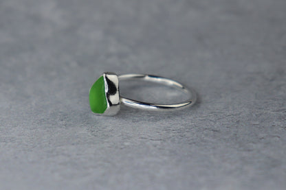 UK Size Q Welsh Sea Glass Ring