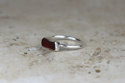 UK Size T Welsh Sea Glass Ring