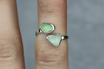 UK Size K Welsh Sea Glass Ring