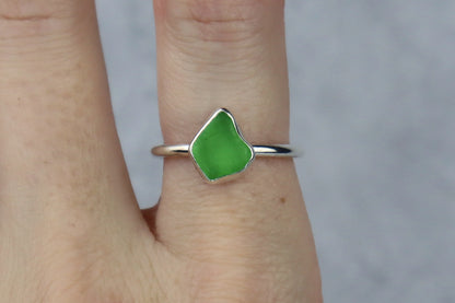 UK Size Q Welsh Sea Glass Ring