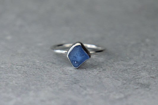 UK Size T/U Welsh Sea Glass Ring