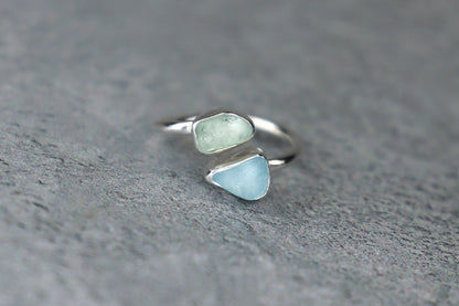 UK Size M Welsh Sea Glass Ring