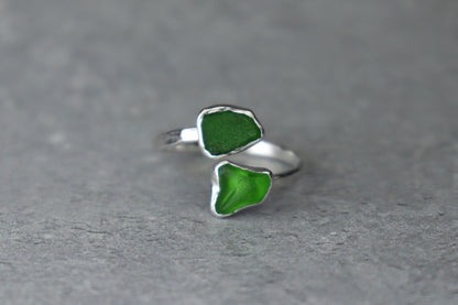 UK Size R/S Welsh Sea Glass Ring