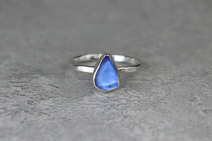 UK Size R Welsh Sea Glass Ring