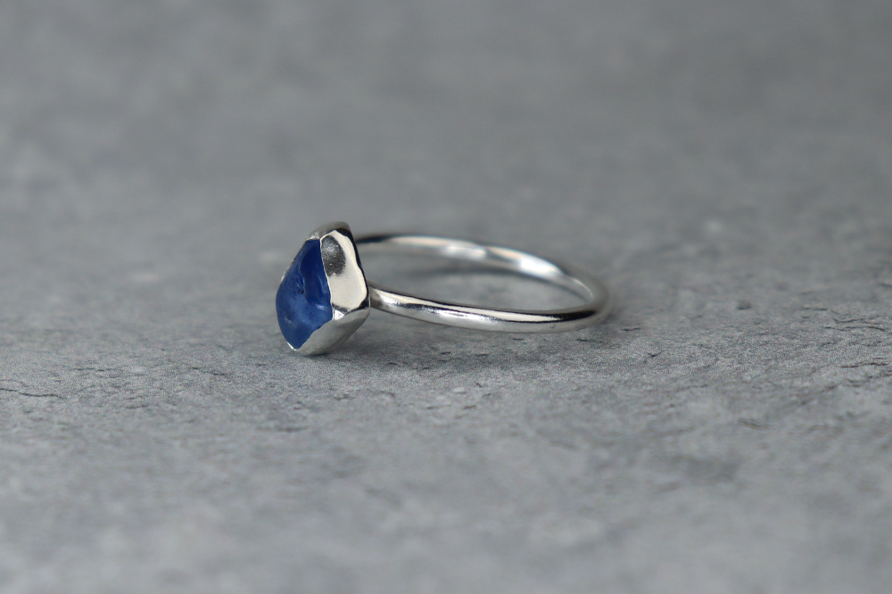 UK Size T/U Welsh Sea Glass Ring