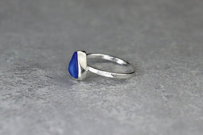 UK Size R Welsh Sea Glass Ring