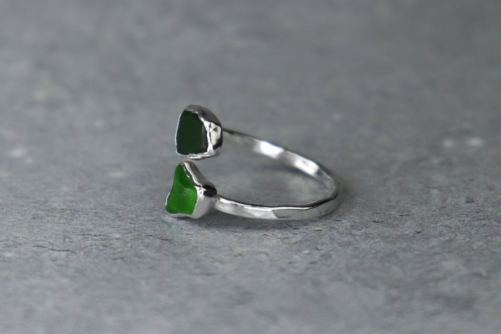 UK Size R/S Welsh Sea Glass Ring