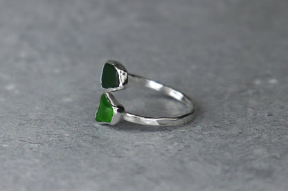 UK Size R/S Welsh Sea Glass Ring