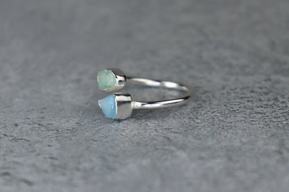 UK Size M Welsh Sea Glass Ring