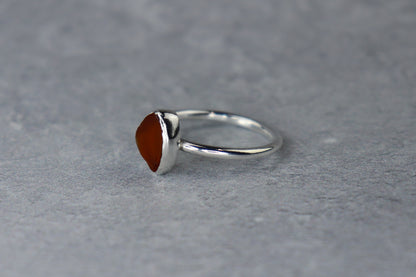 UK Size M Welsh Sea Glass Ring