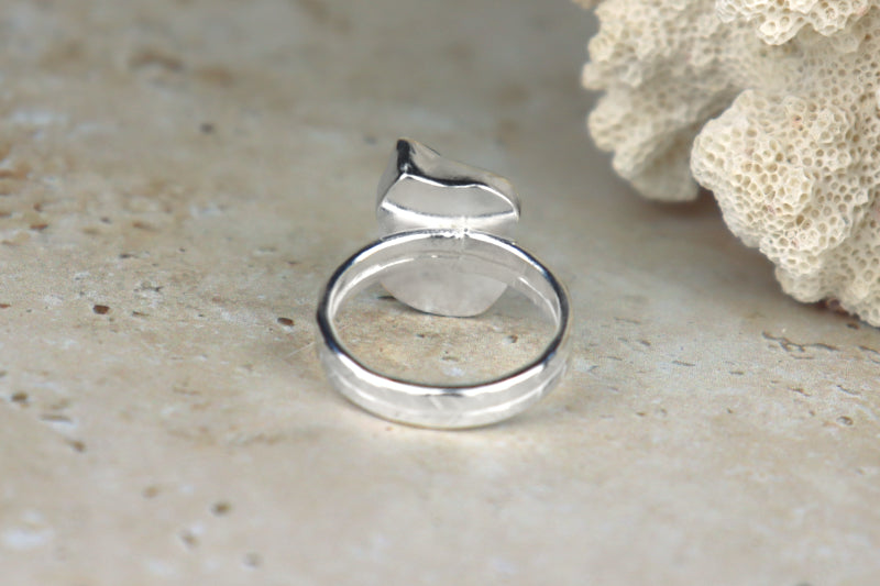 UK Size T Welsh Sea Glass Ring