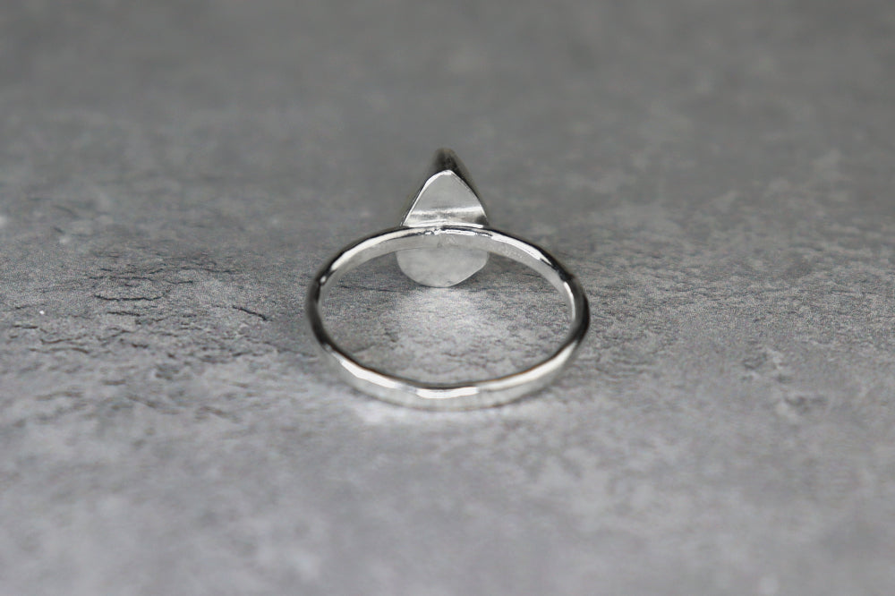 UK Size R Welsh Sea Glass Ring