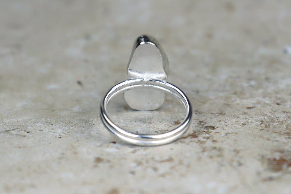 UK Size O Welsh Sea Glass Ring