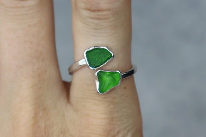 UK Size R/S Welsh Sea Glass Ring