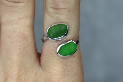 UK Size M/N Welsh Sea Glass Ring
