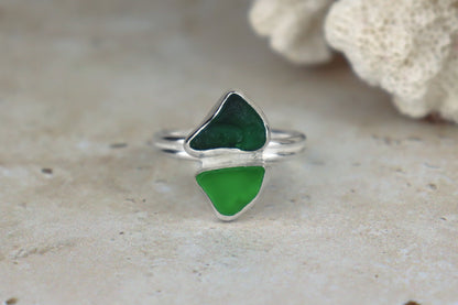 UK Size N Welsh Sea Glass Ring