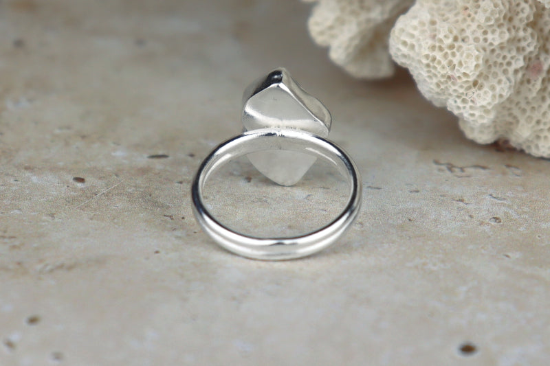 UK Size N Welsh Sea Glass Ring