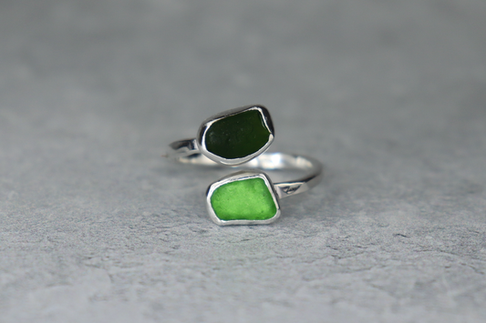 UK Size Q Welsh Sea Glass Ring