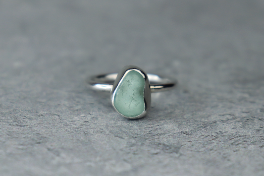 UK Size M/N Welsh Sea Glass Ring
