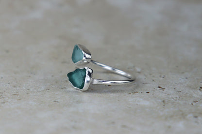 UK Size Q Welsh Sea Glass Ring