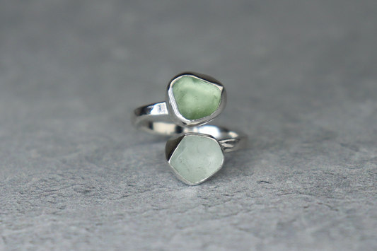 UK Size H/I Welsh Sea Glass Ring